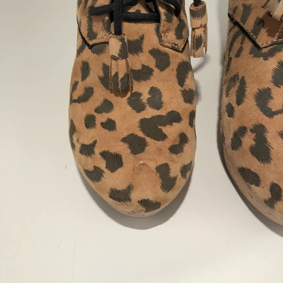 Rebecca Taylor Leone Leopard Print Heeled Booties - Picture 4 of 8